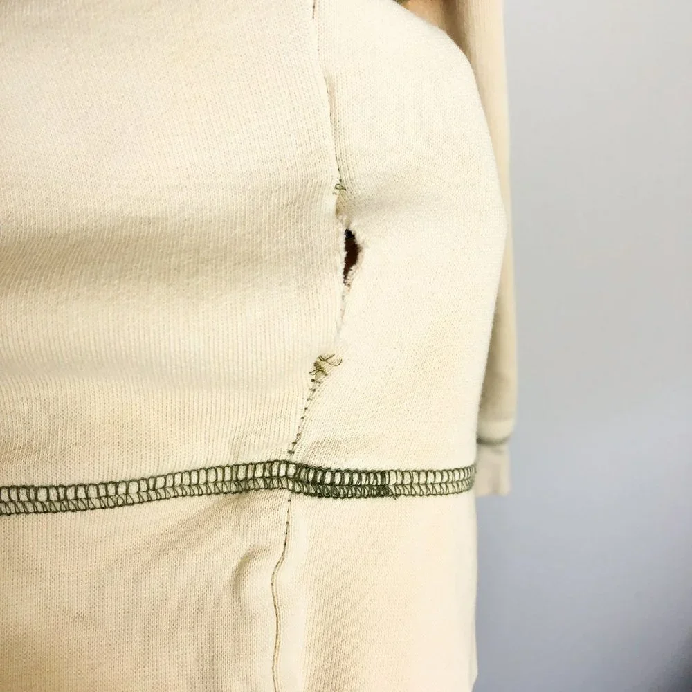 Obey Pullover Hoodie Tie Dye Green Cream Hooded Sweatshirt Mens Large - Picture 5 of 7